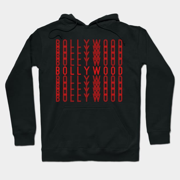 Bollywood Hindi Indian Movies Repeating Red Text Gift Hoodie by faiiryliite